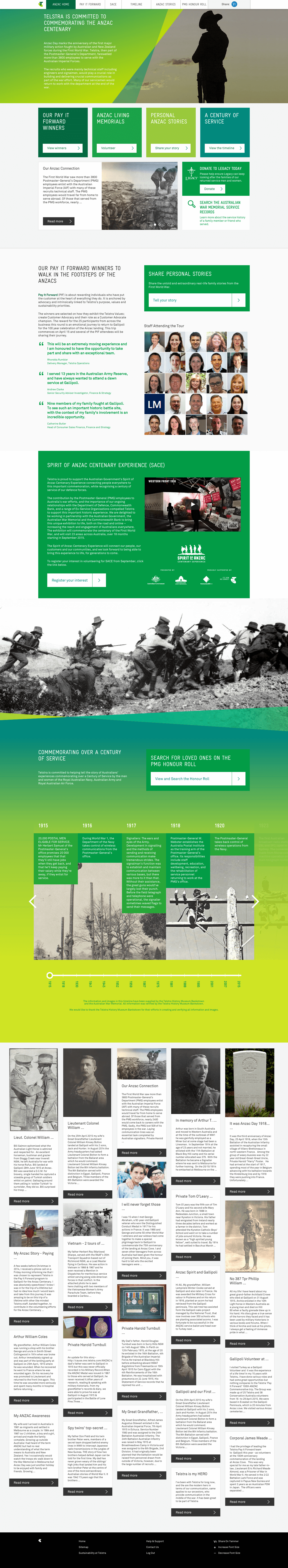 Telstra Anzac Portal